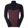 Maglione SCOTT Defined Light Midlayer da uomo - Cocoa Red - Nero sul davanti su PeakStyle