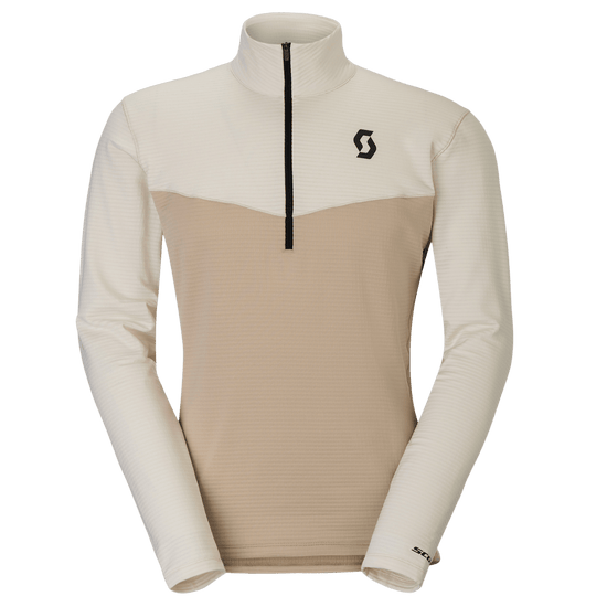 Maglione SCOTT Defined Light Midlayer da uomo - Portobello Beige - Latte Beige sul davanti su PeakStyle