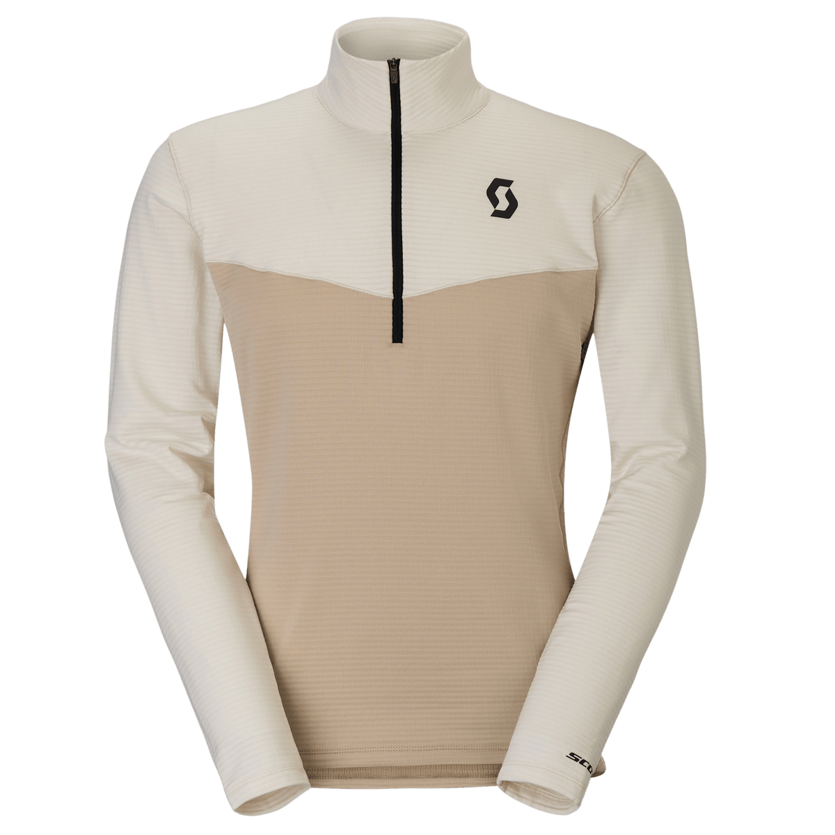 Maglione SCOTT Defined Light Midlayer da uomo - Portobello Beige - Latte Beige sul davanti su PeakStyle