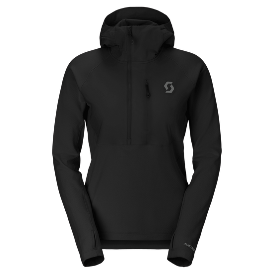 Pull à capuche SCOTT Defined Mid pour femme – Noir, vue de face
