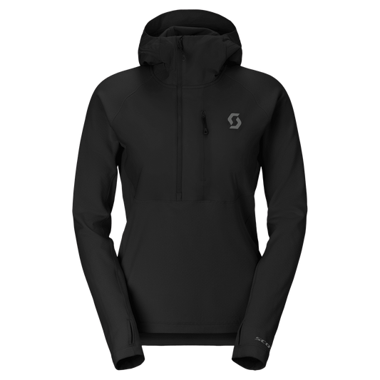 SCOTT Defined Mid Pullover Midlayer-hoodie voor dames – Zwart, vooraanzicht