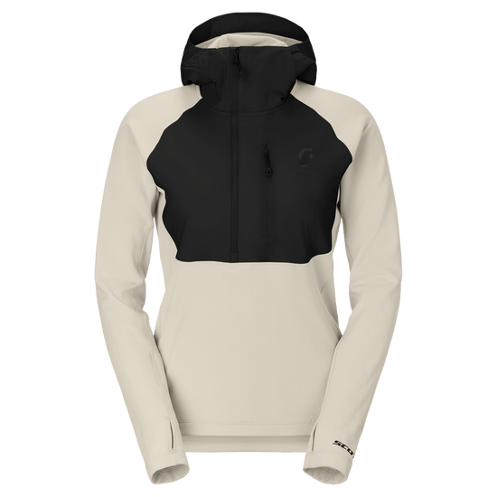 Pull à capuche SCOTT Defined Mid pour femme – Noir - Beige Latte – Vue de face