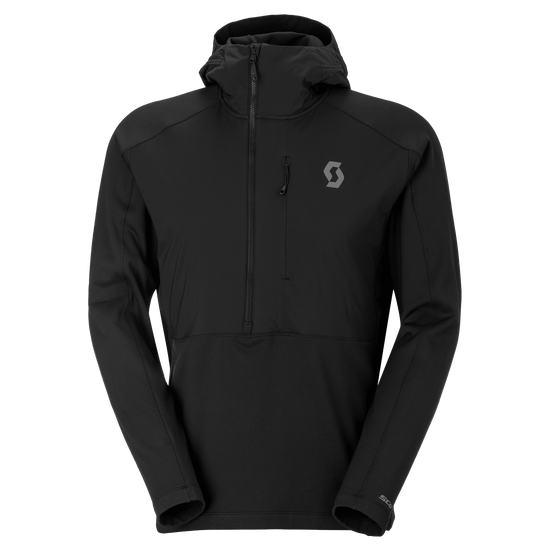 SCOTT Defined Mid Pullover Midlayer Hoodie for Men – Black (Front View)