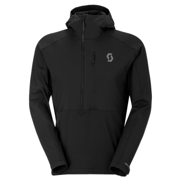 SCOTT Defined Mid Pullover Midlayer Hoodie for Men – Black (Front View)