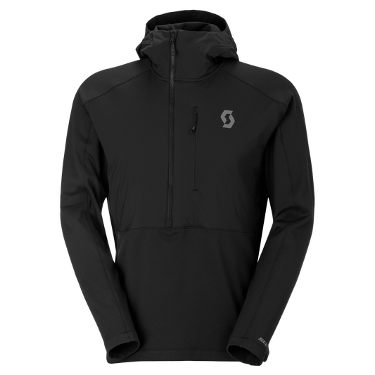 SCOTT Defined Mid Pullover Midlayer-hoodie voor heren – Zwart, vooraanzicht