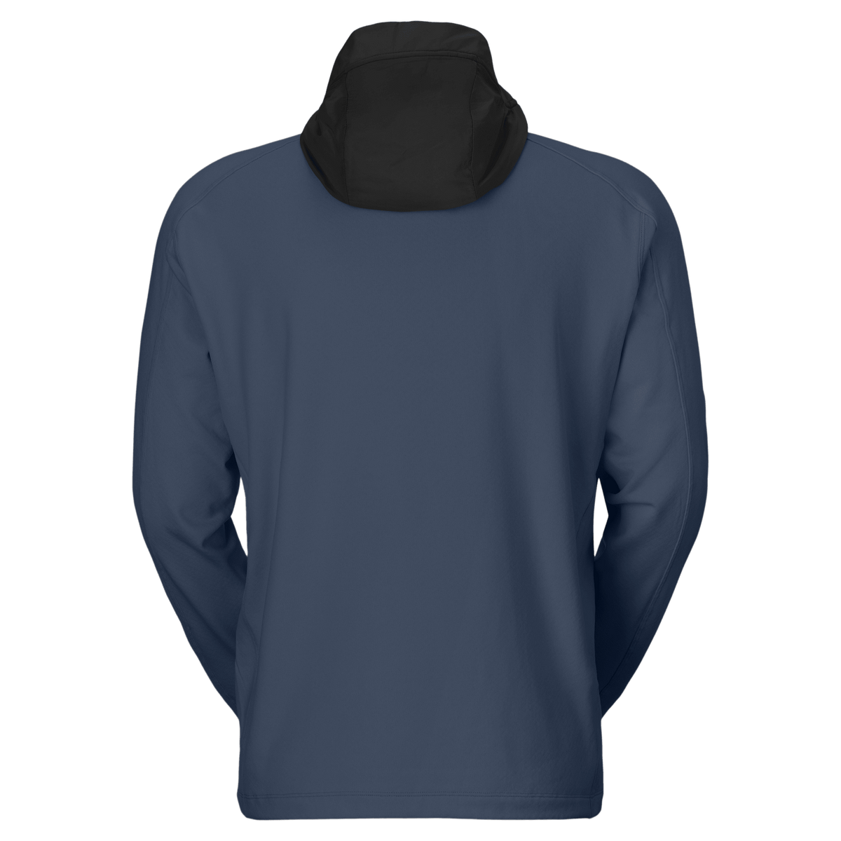 SCOTT Defined Mid Pullover Midlayer Hoodie for Men – Black - Dusk Blue (Back View)