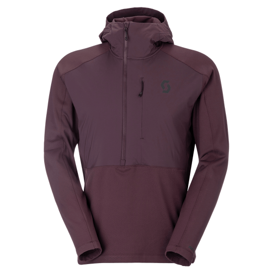 SCOTT Defined Mid Pullover Midlayer Hoodie for Men – Cocoa Red (Front View)