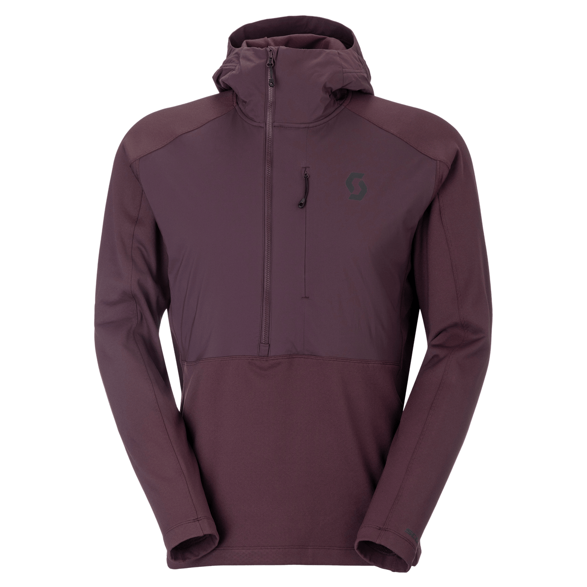 SCOTT Defined Mid Pullover Midlayer Hoodie for Men – Cocoa Red (Front View)