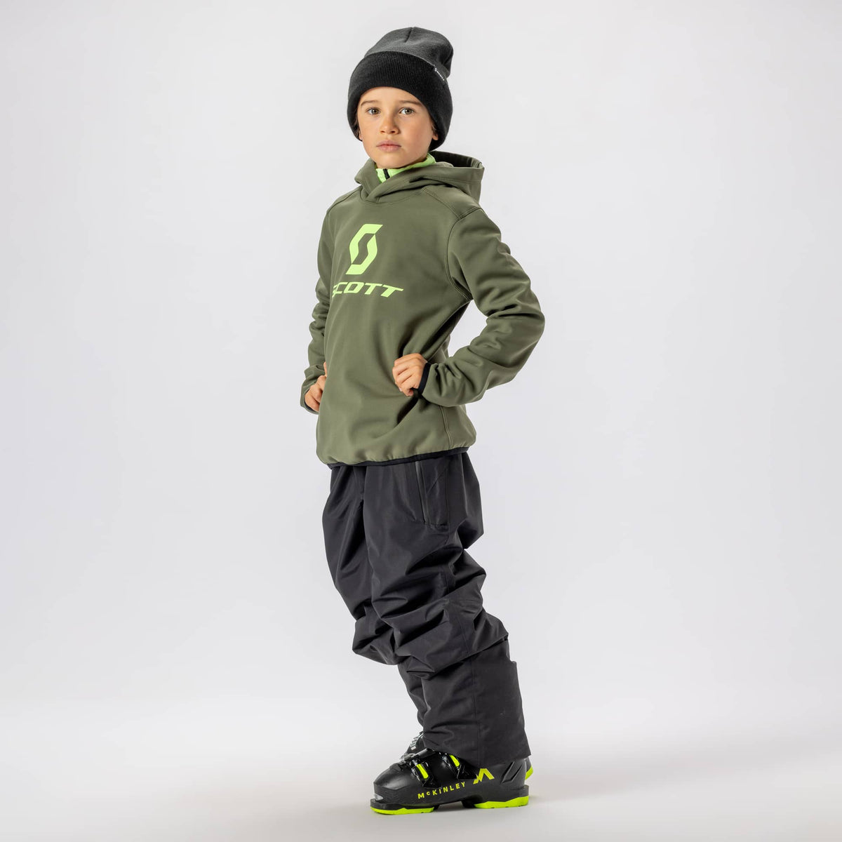 Sweat à capuche mi-couche SCOTT Defined Warm pour enfants - Présentation sur PeakStyle