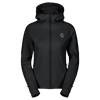 Felpa con cappuccio SCOTT Defined Warm Zip Midlayer da donna – Nera, vista frontale