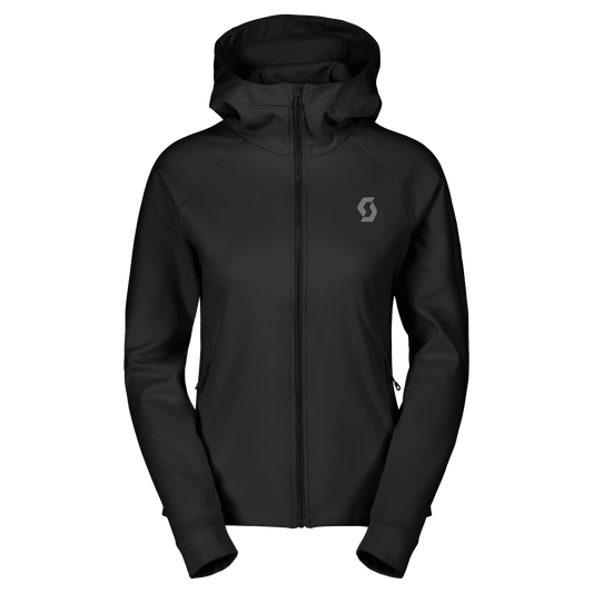 SCOTT Defined Warm Zip Midlayer Hoodie for Women – Black (Front View)