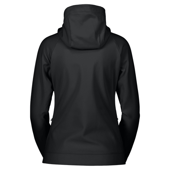 Felpa con cappuccio SCOTT Defined Warm Zip Midlayer da donna – Nera, vista da dietro