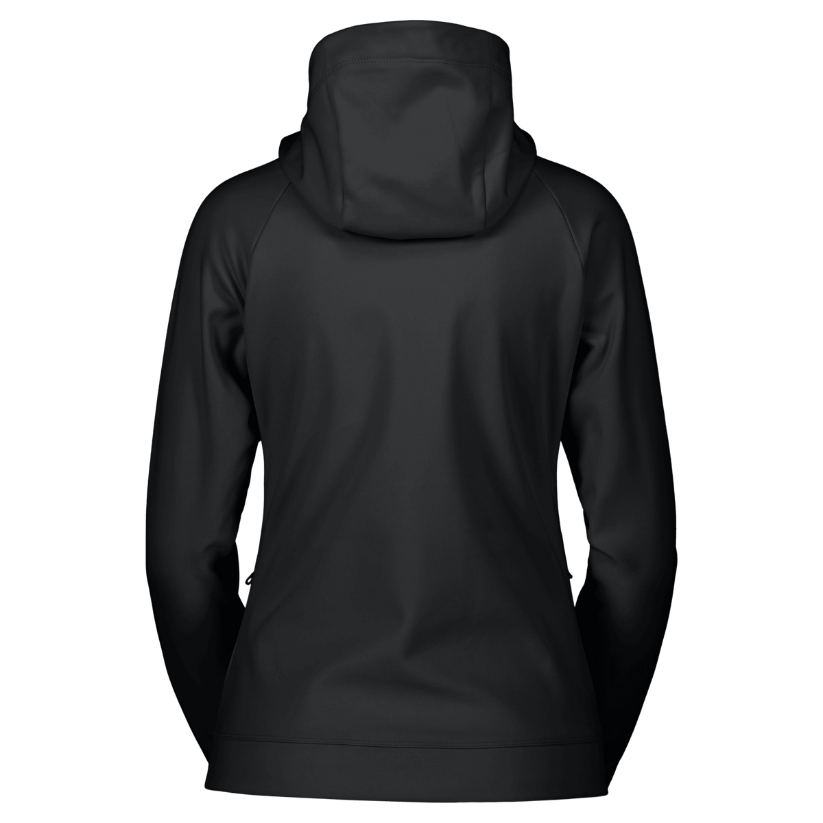 Felpa con cappuccio SCOTT Defined Warm Zip Midlayer da donna – Nera, vista da dietro
