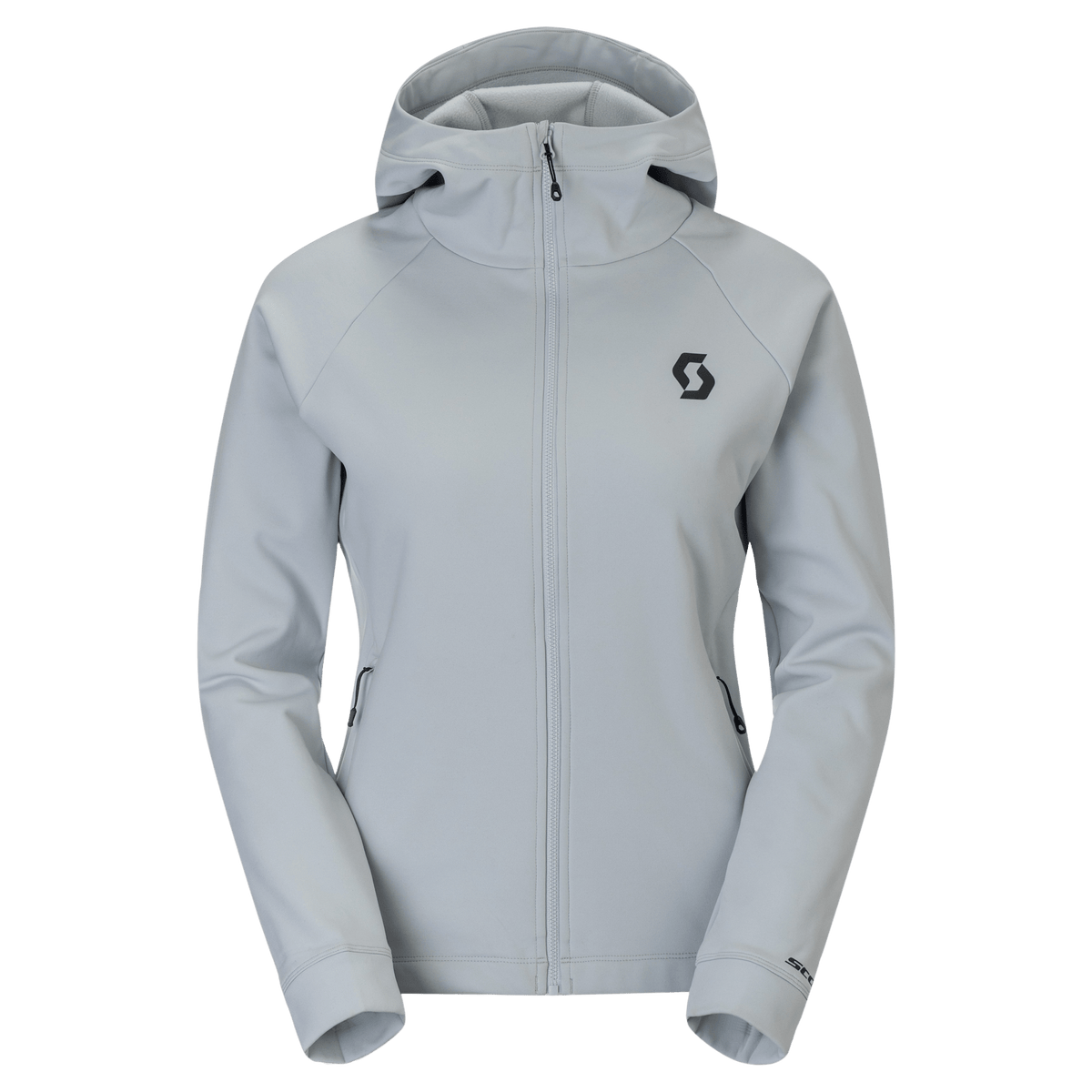 Felpa con cappuccio SCOTT Defined Warm Zip Midlayer da donna – Mist Blue, vista frontale