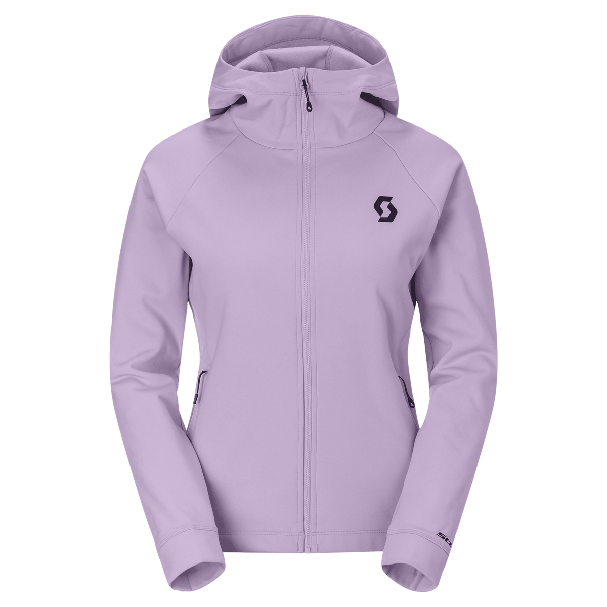 Felpa con cappuccio SCOTT Defined Warm Zip Midlayer da donna – Sherbet Purple, vista frontale