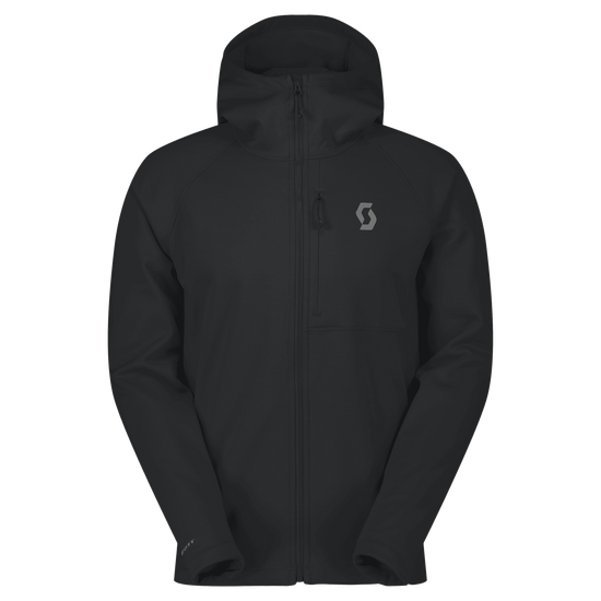 Felpa con cappuccio SCOTT Defined Warm Zip Midlayer da uomo – Nera, vista frontale