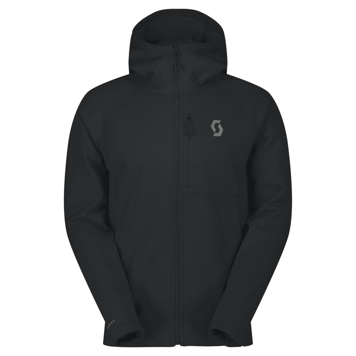Felpa con cappuccio SCOTT Defined Warm Zip Midlayer da uomo – Nera, vista frontale