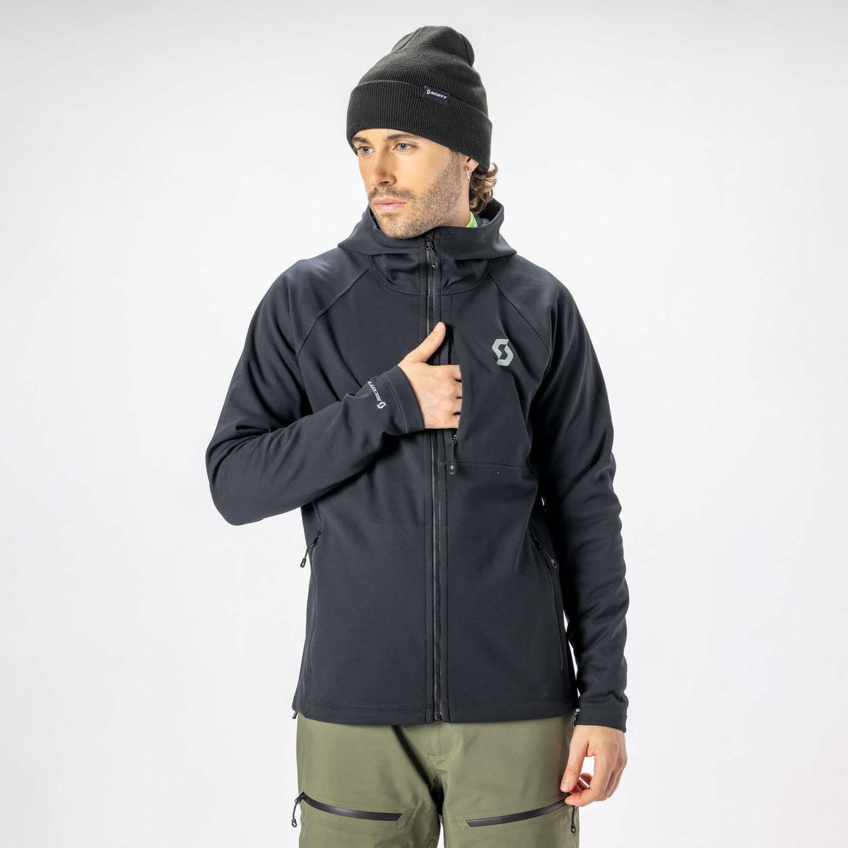 Felpa con cappuccio SCOTT Defined Warm Zip Midlayer da uomo – Utilizzo 1