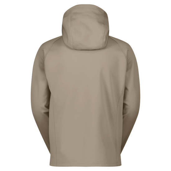 Felpa con cappuccio SCOTT Defined Warm Zip Midlayer da uomo – Portobello Beige, vista da dietro