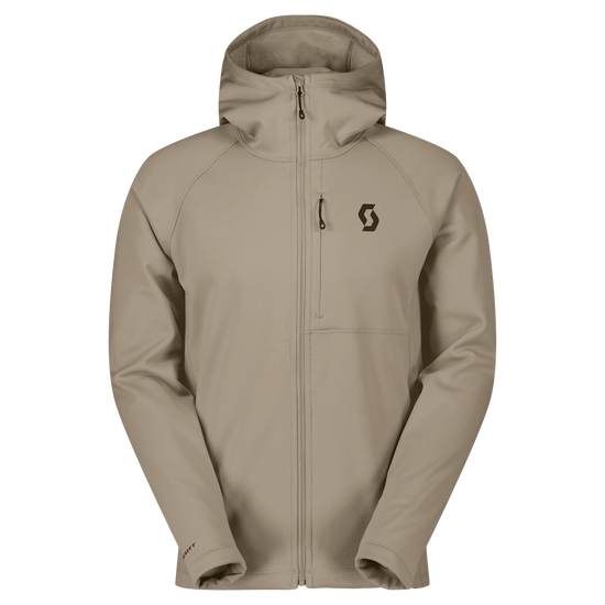 Felpa con cappuccio SCOTT Defined Warm Zip Midlayer da uomo – Beige Portobello, vista frontale