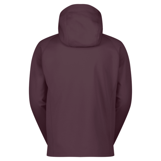 Felpa con cappuccio SCOTT Defined Warm Zip Midlayer da uomo – Cocoa Red, vista posteriore