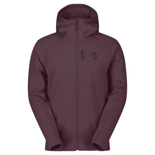 SCOTT Defined Warm Zip Midlayer Hoodie for Men – Cocoa Red (Front View)