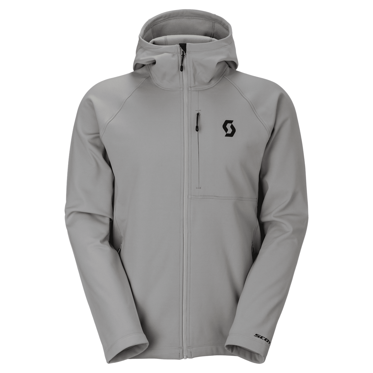 Felpa con cappuccio SCOTT Defined Warm Zip Midlayer da uomo – Fog Blue, vista frontale
