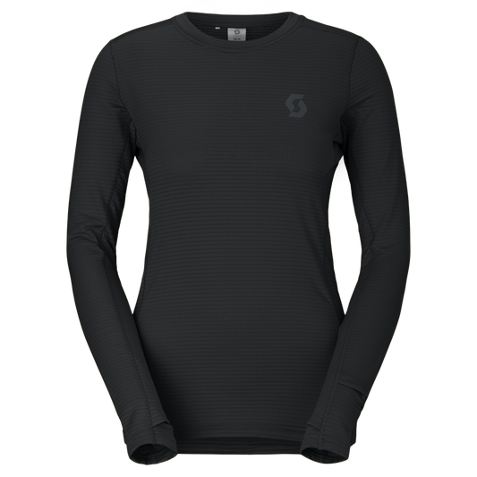 SCOTT Endurance Warm Langarmshirt Damen – Black – Vorderansicht