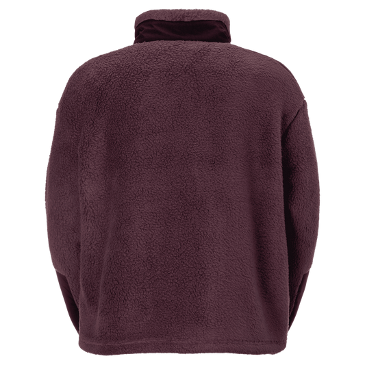 Giacca in pile SCOTT Escape Heritage da donna – Cocoa Red - Black, vista da dietro