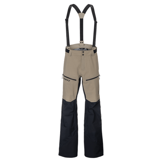 Pantalones de deportes de invierno SCOTT Explorair GORE-TEX 3L para hombre, color beige Portobello - negro