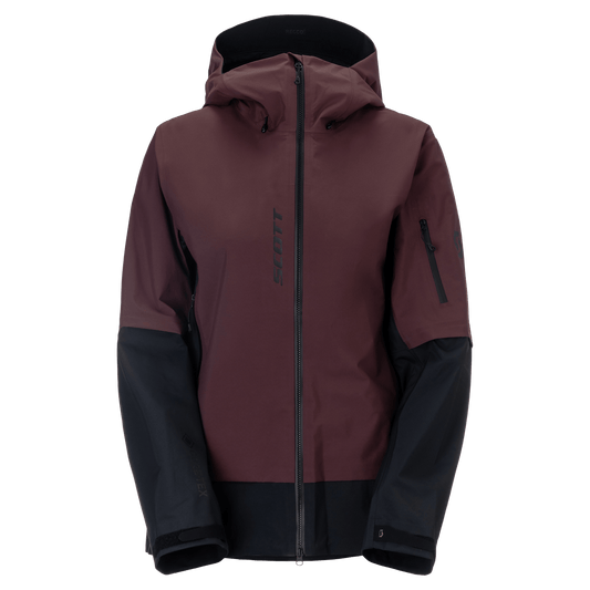 SCOTT Explorair GORE-TEX 3L wintersportjas voor dames, Cocoa Red - Black