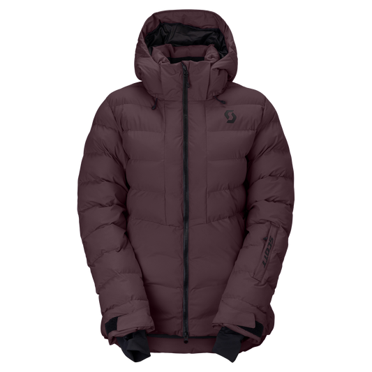 Veste de sports d'hiver SCOTT Ultimate Warm pour femme, couleur Cocoa Red – vue de face