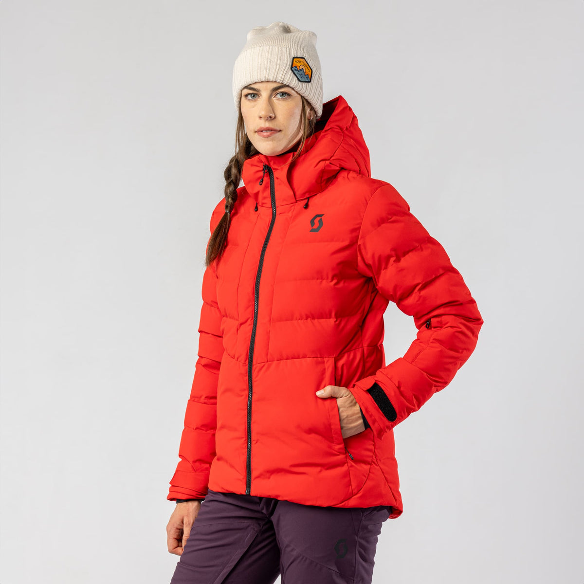Veste de sports d'hiver SCOTT Ultimate Warm pour femme, couleur Cocoa Red – Vue détaillée et style de vie 6