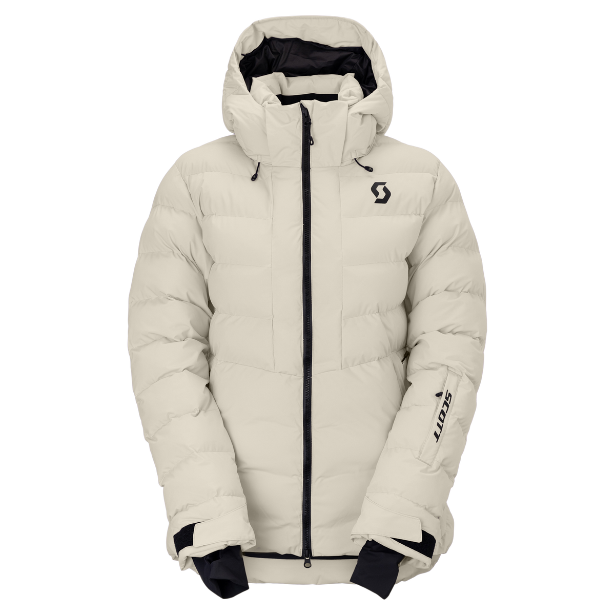 Veste de sports d'hiver SCOTT Ultimate Warm pour femme, couleur Latte Beige – vue de face
