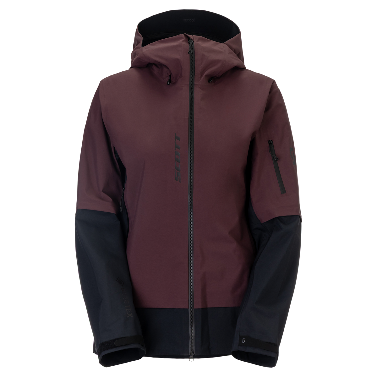 Giacca da sport invernali SCOTT Explorair GORE-TEX 3L da donna, colore Cocoa Red - Black