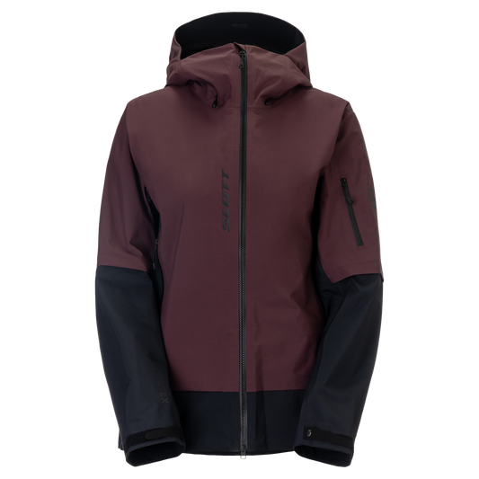 SCOTT Explorair GORE-TEX 3L Women's Winter Sports Jacket, Cocoa Red - Black