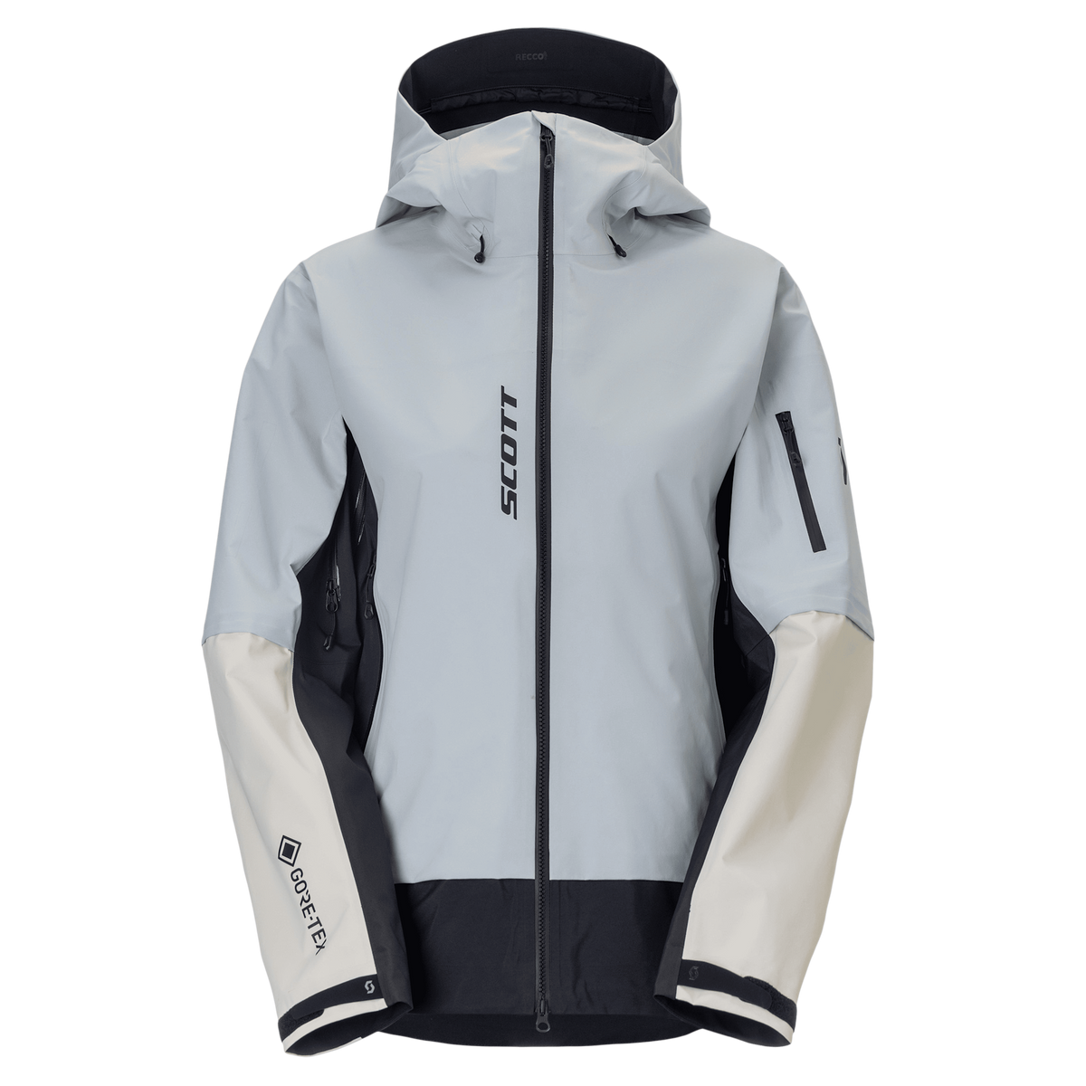 Giacca da sport invernali SCOTT Explorair GORE-TEX 3L da donna, colore Mist Blue - Latte Beige