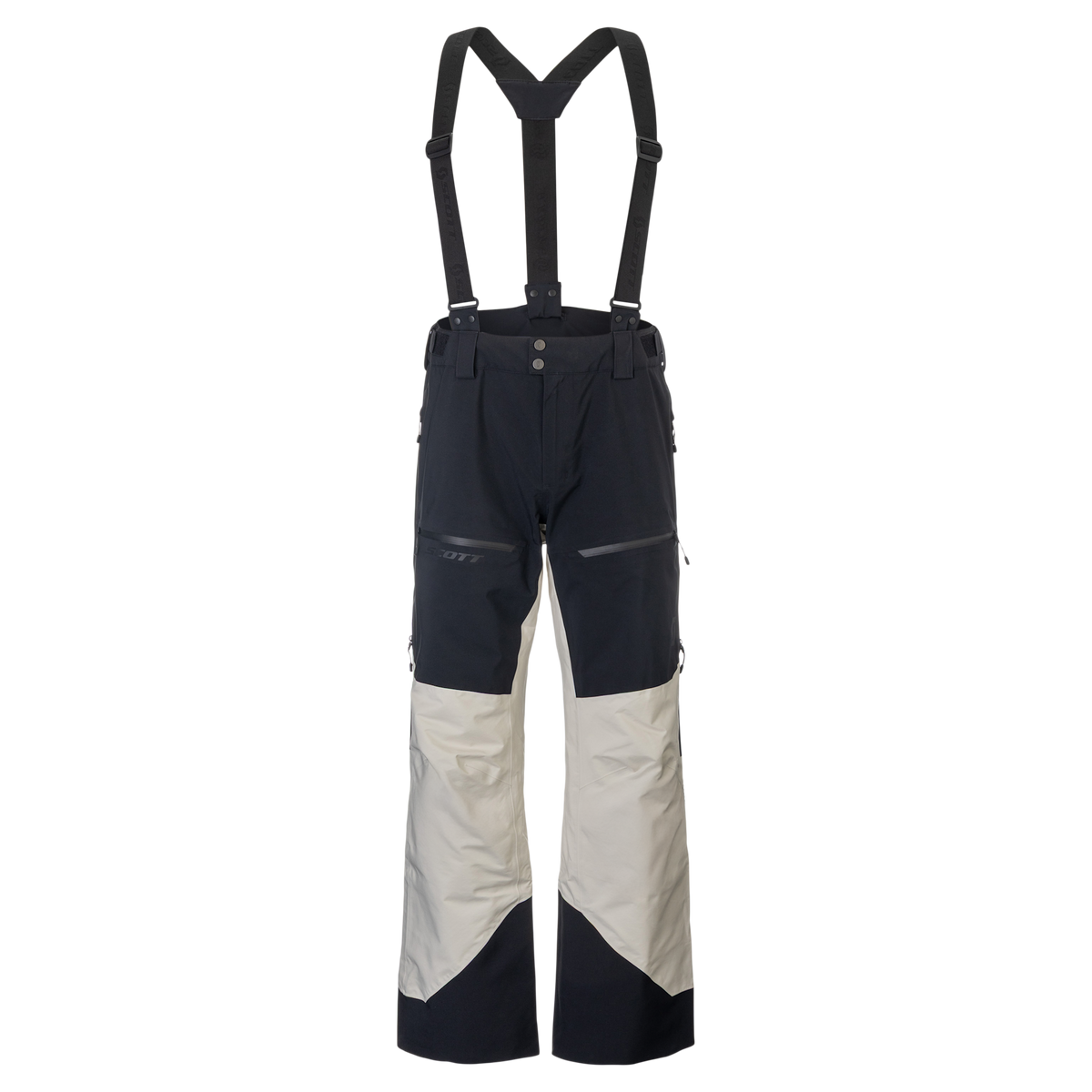Pantaloni da sport invernali SCOTT Vertic GORE-TEX 2L da uomo – Nero - Beige Latte sul davanti