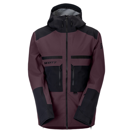 SCOTT Vertic Utility 3L Wintersportjacke Herren – Cocoa Red - Black – Vorderansicht