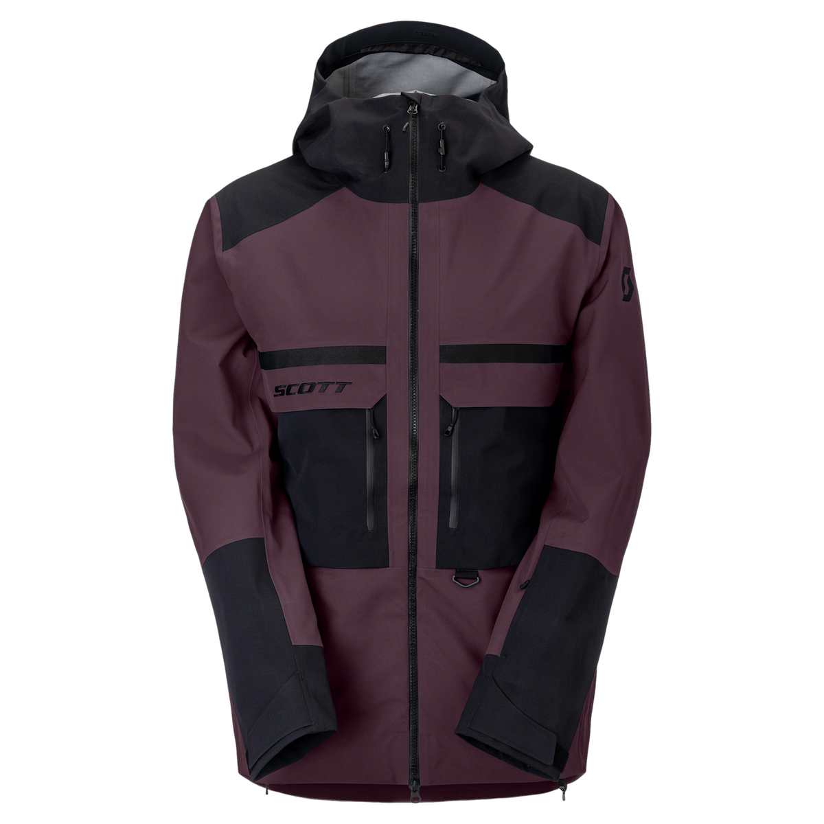 SCOTT Vertic Utility 3L Wintersportjacke Herren – Cocoa Red - Black – Vorderansicht