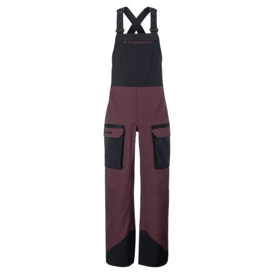 Pantalones de deportes de invierno SCOTT Vertic Utility 3L para hombre – Cocoa Red - Black – Vista frontal