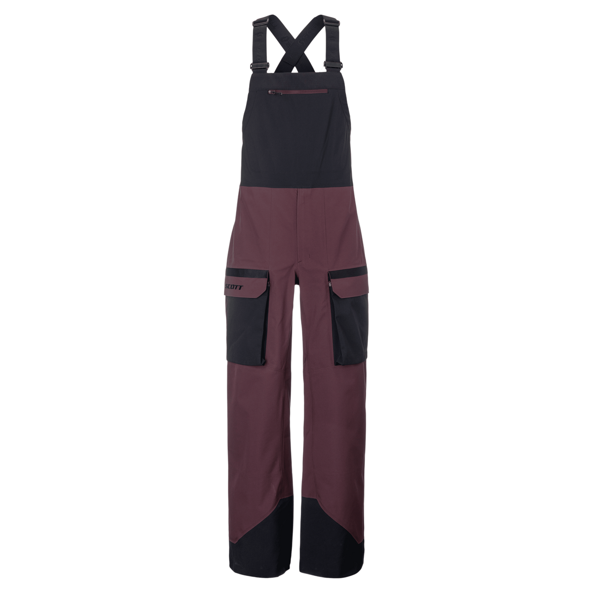 Pantalones de deportes de invierno SCOTT Vertic Utility 3L para hombre – Cocoa Red - Black – Vista frontal