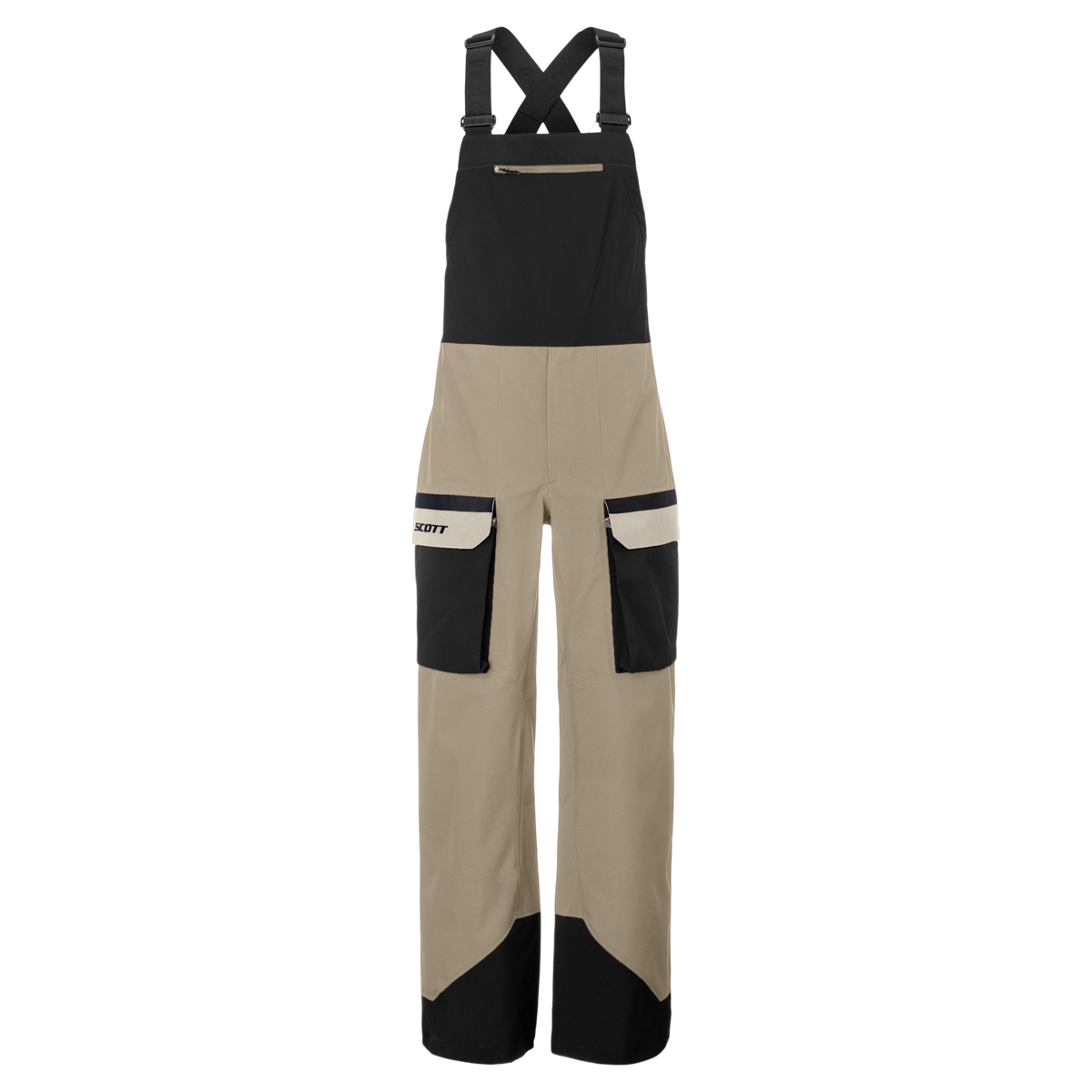 Pantalones de deportes de invierno SCOTT Vertic Utility 3L para hombre – Beige Portobello - Negro – Vista frontal