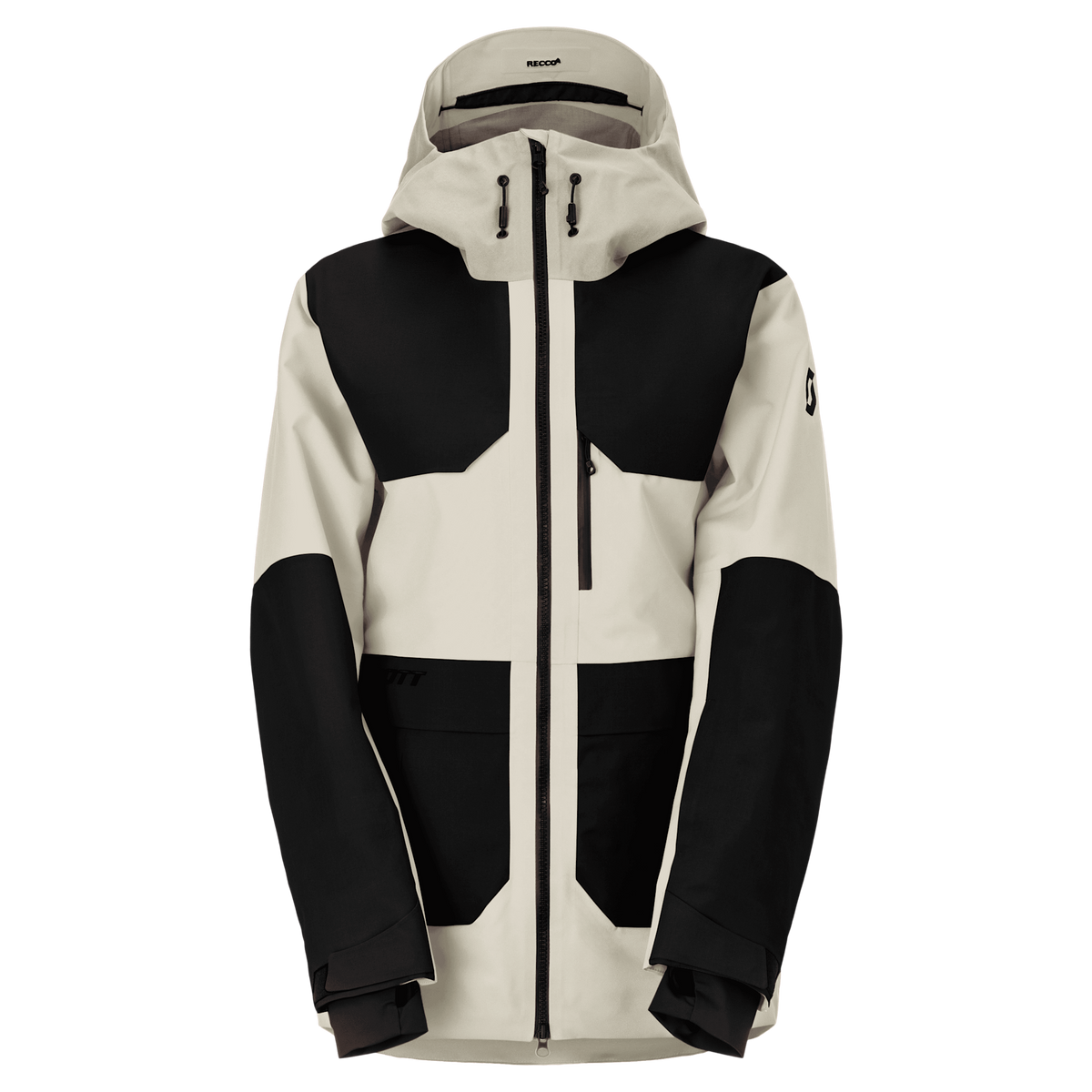 SCOTT Vertic Utility 3L wintersportjas dames Zwart - Latte Beige Vooraanzicht
