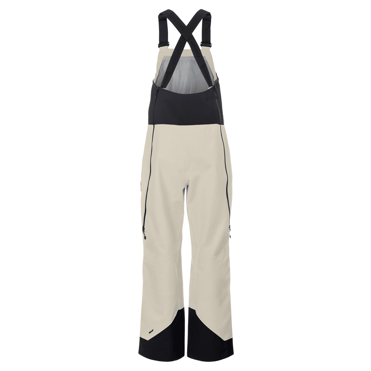 Pantaloni da sport invernali SCOTT Vertic Utility 3L da donna, colore Latte Beige - Nero, vista posteriore