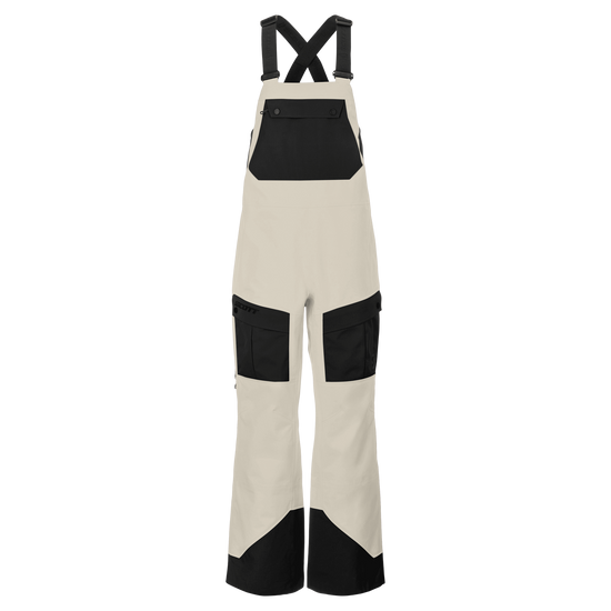 Pantaloni da sport invernali SCOTT Vertic Utility 3L da donna, colore Latte Beige - Nero, vista frontale