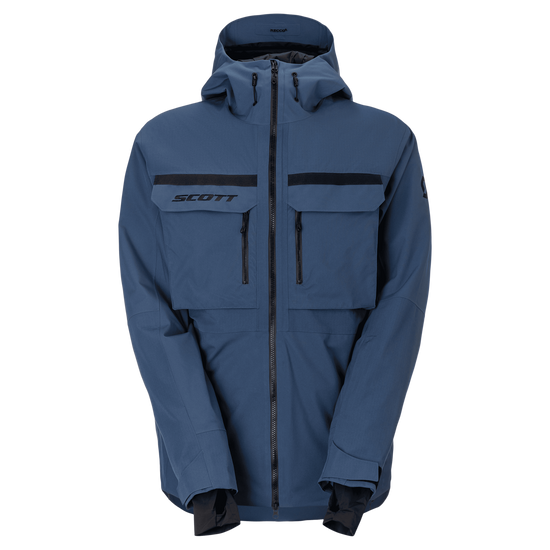 SCOTT Ultimate Dryo Utility Men's Winter Sports Jacket, Dusk Blue—Front View