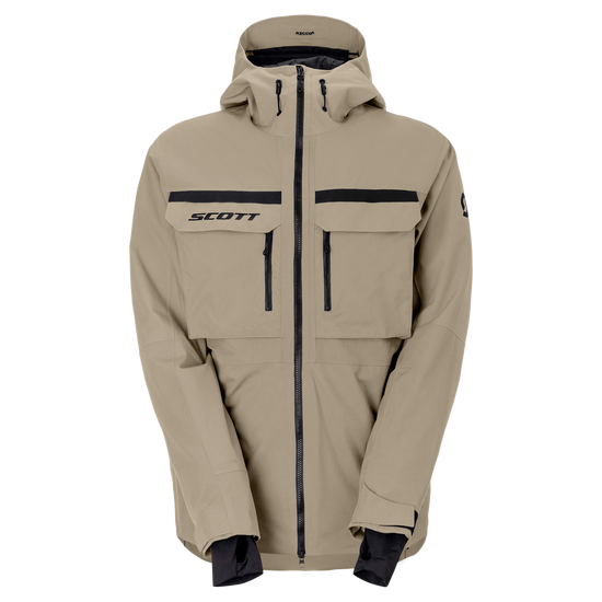 SCOTT Ultimate Dryo Utility Winter Sports Jacket for Men, Portobello Beige, Front View