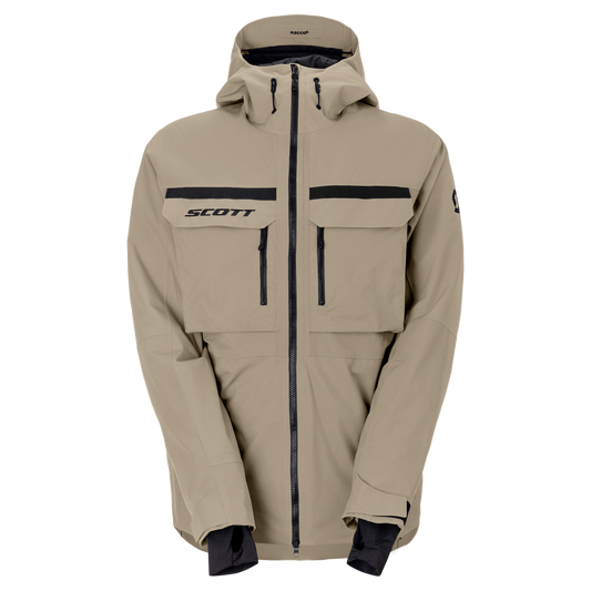 Giacca da sci SCOTT Ultimate Dryo Utility da uomo, colore Portobello Beige – Vista frontale