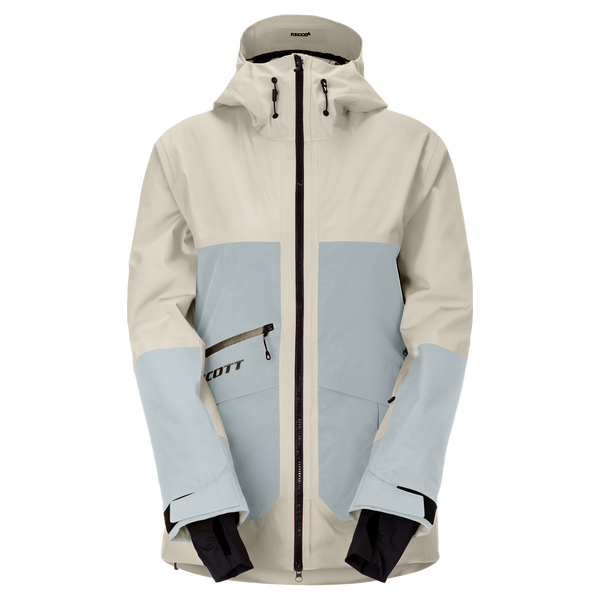 SCOTT Ultimate Dryo Utility Wintersportjacke Damen Latte Beige - Mist Blue Vorderansicht